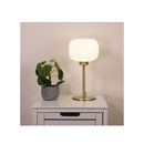 Ribbed Optic Glass Table Lamp