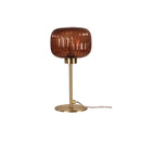 Ribbed Optic Glass Table Lamp