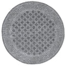 Wisteria Arc Grey Round Cotton Rug