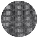 Willow Arc Charcoal Beige Round Cotton Rug