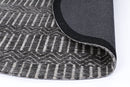 Willow Arc Charcoal Beige Round Cotton Rug