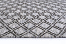 Blossom Bay Charcoal Beige Cotton Rug