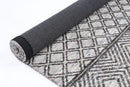 Blossom Bay Charcoal Beige Cotton Rug