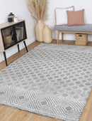 Zephyr Arc Grey Cotton Rug