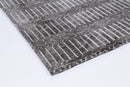 Winter Arc Charcoal Beige Cotton Rug
