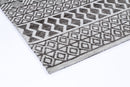 Pine Arc Charcoal Beige Cotton Rug