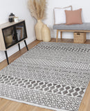 Olive Arc Grey Cotton Rug