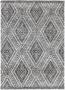 Misty Arc Charcoal Beige Cotton Rug