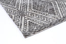 Misty Arc Charcoal Beige Cotton Rug