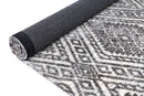 Misty Arc Charcoal Beige Cotton Rug
