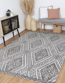 Linden Arc Grey Cotton Rug