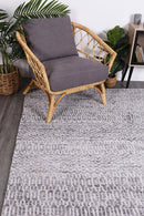 Ember Arc Grey Tribal Rug