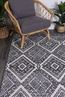 Fern Arc Anthracite Tribal Rug