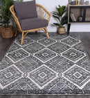 Golden Marsh Anthracite Diamond Rug