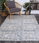 Evergreen Marsh Blue Tribal Rug