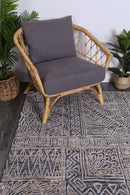 Juniper Arc Anthracite Tribal Rug