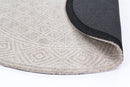 Cedar Bay Cream Diamond Round Rug