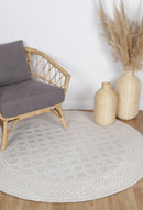 Cedar Bay Cream Diamond Round Rug