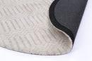 Tamarind Arc Cream Round Cotton Rug