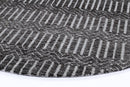Starlight Arc Grey Round Cotton Rug