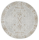 Sage Arc Cream Round Cotton Rug
