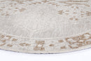 Sage Arc Cream Round Cotton Rug