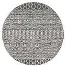Pearl Arc Charcoal Beige Round Cotton Rug
