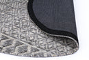 Pearl Arc Charcoal Beige Round Cotton Rug