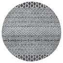 Moonlit Arc Grey Round Cotton Rug
