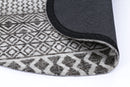 Moonlit Arc Grey Round Cotton Rug