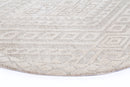 Lunar Arc Cream Round Cotton Rug