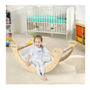 3 In 1 Double Sided Wooden Arch Rocker With Soft Cushion For Kids