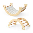3 In 1 Double Sided Wooden Arch Rocker With Soft Cushion For Kids