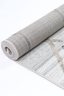 Azure Arc Cream Taupe Geometric Rug