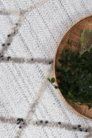 Azure Arc Cream Taupe Geometric Rug