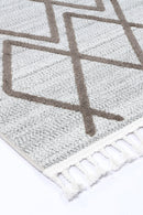 Blossom Arc Cream Brown Geometric Rug