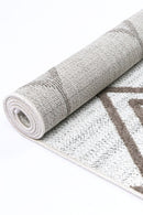 Blossom Arc Cream Brown Geometric Rug