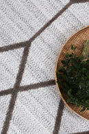 Blossom Arc Cream Brown Geometric Rug