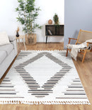 Cinder Arc Stone Grey Diamond Rug