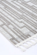 Clover Arc Beige Taupe Geometric Rug