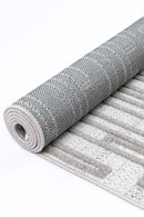 Clover Arc Beige Taupe Geometric Rug