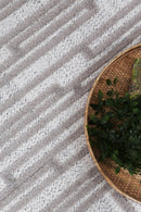 Clover Arc Beige Taupe Geometric Rug