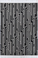 Coral Arc Black White Rug