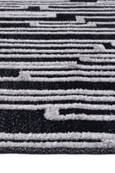 Coral Arc Black White Rug