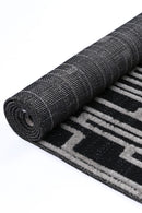 Coral Arc Black White Rug