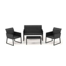 4 Pieces Wicker Patio Furniture Set With Quick Drying Foam