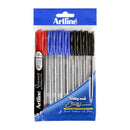 Artline Smoove Ballpoint Stick Medium Assorted Pack Of 10