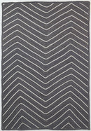 Ivory Bay Grey Chevron Rug