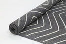 Ivory Bay Grey Chevron Rug
