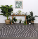 Ivory Bay Grey Chevron Rug